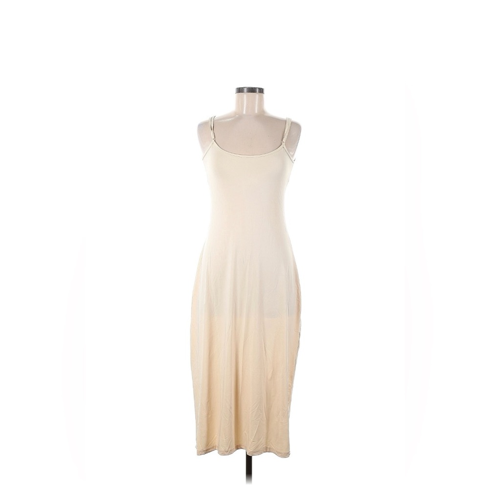 Mancyfit Cream Midi Dress
